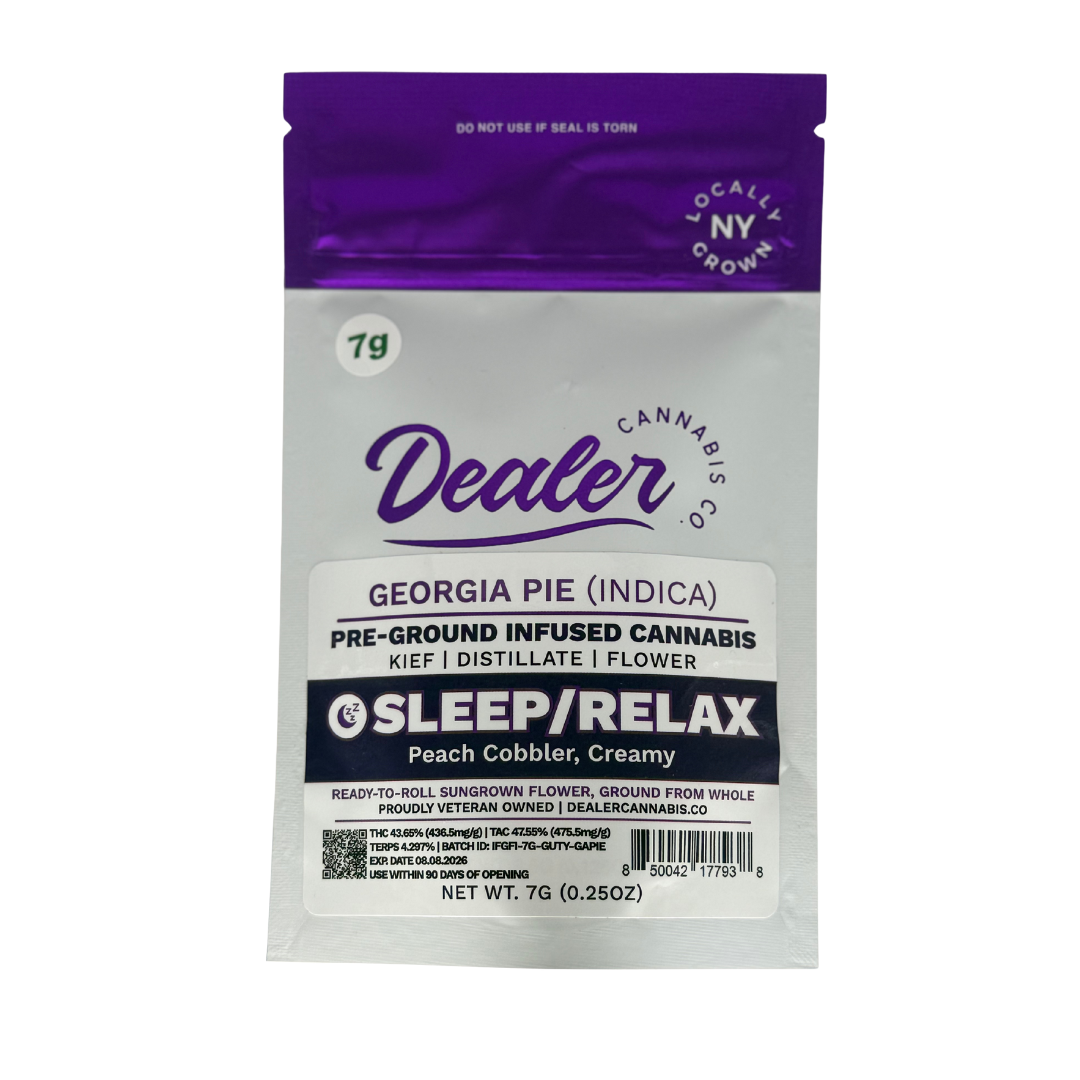 Dealer Cannabis Co. | Infused Pre-Ground Sungrown Flower | Georgia Pie (Indica) | 7g