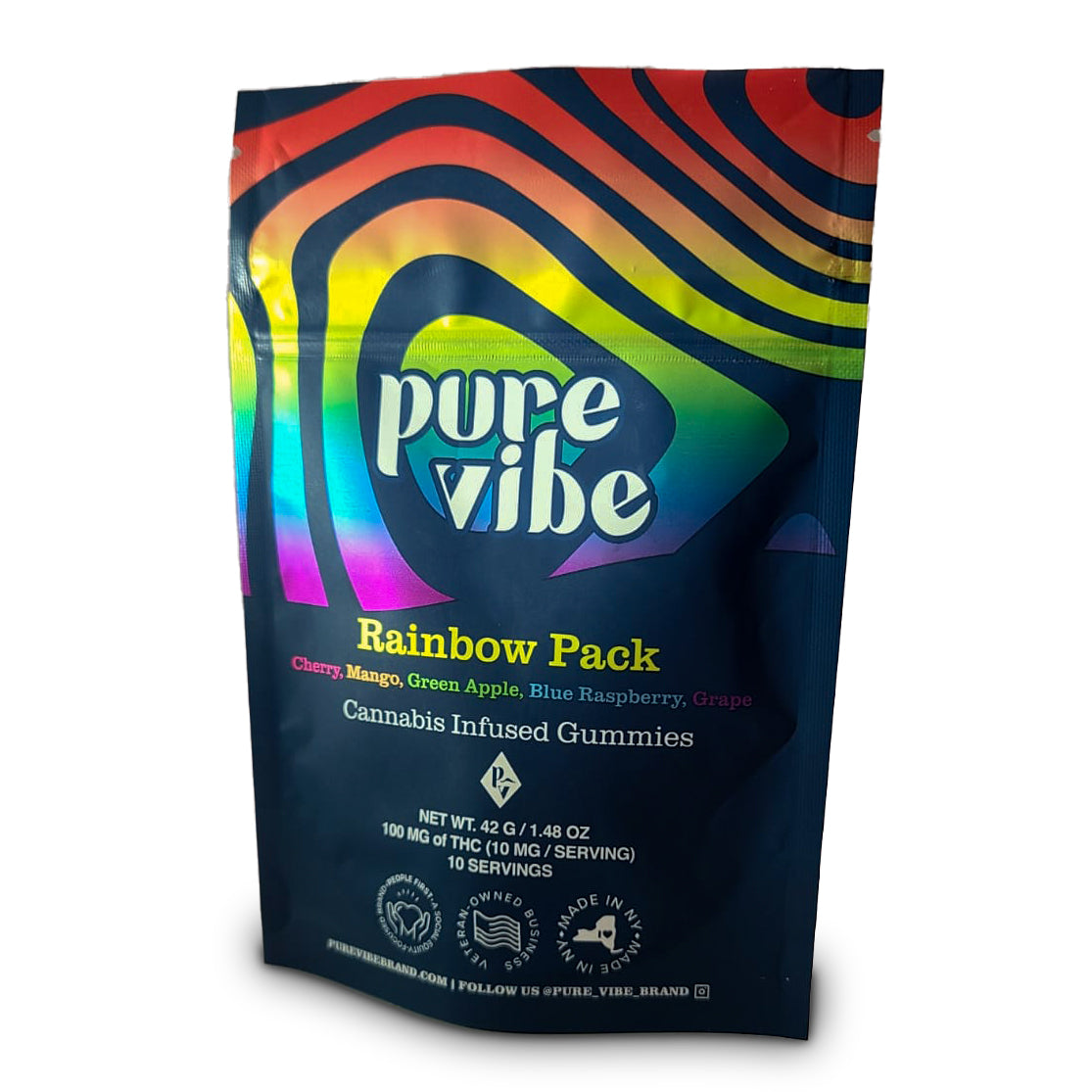 Pure Vibe | Rainbow Pack Gummies | 100mg