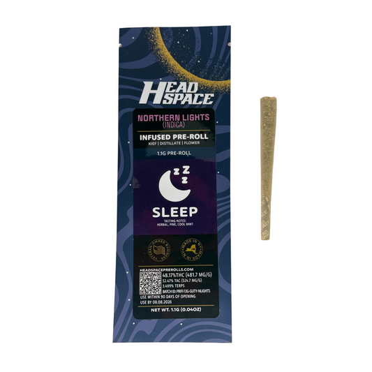 Head Space | 1.1g Infused Preroll | Northern Lights (Indica)