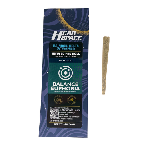 Head Space | 1.1g Infused Preroll | Rainbow Belts (Sativa/Hybrid)
