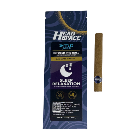 Head Space | 2.5g Infused Glass Tip Blunt | Zkittlez (Indica)