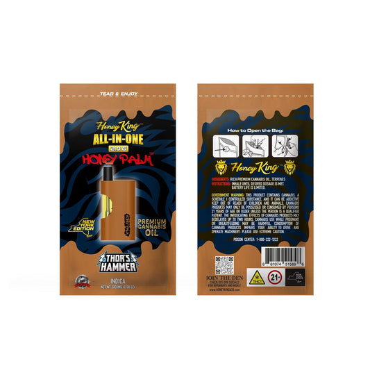 Honey King | Thors Hammer (Indica) | 2g Disposable Vape